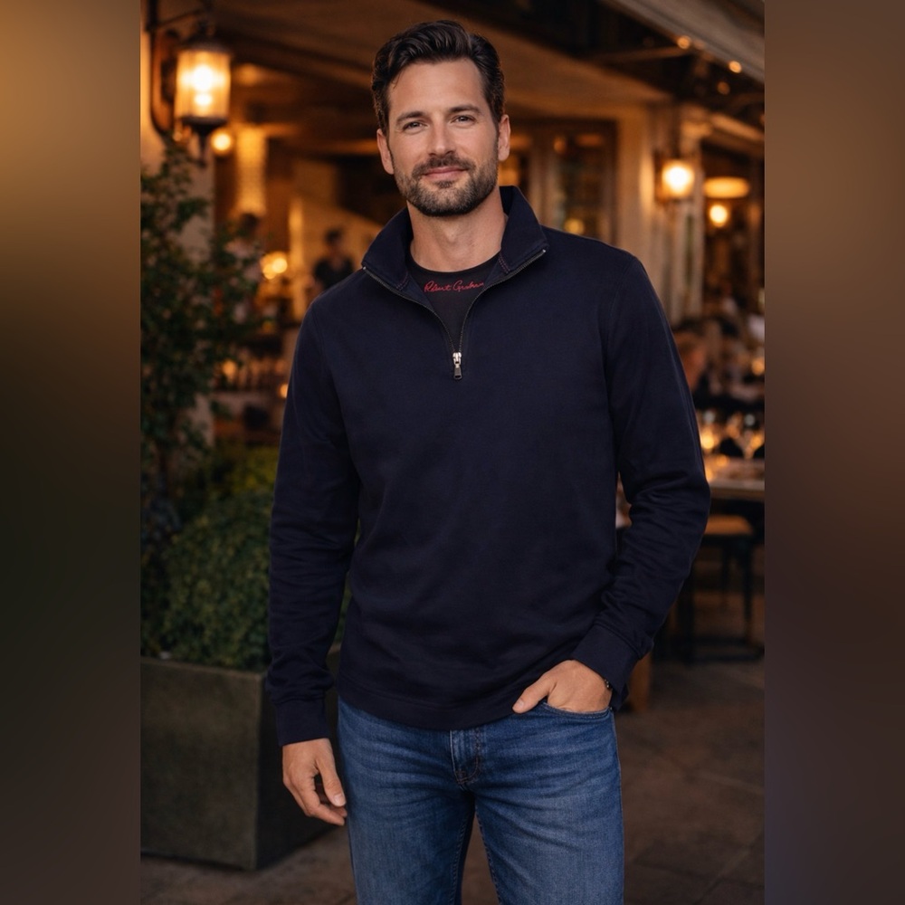 Robert Graham Midnight Blue Half-Zip Pullover